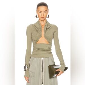 RICK OWENS PRONG TOP CELADON LONG SLEEVE HOLLYWOOD 46